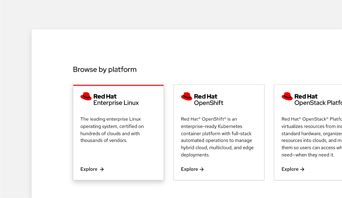 Red Hat catalog website.