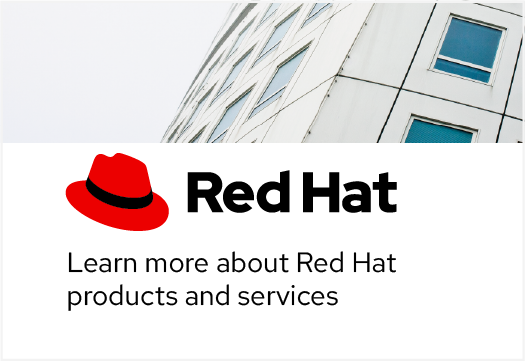 Image showing misuse: Red Hat logo used too large between an image and text.